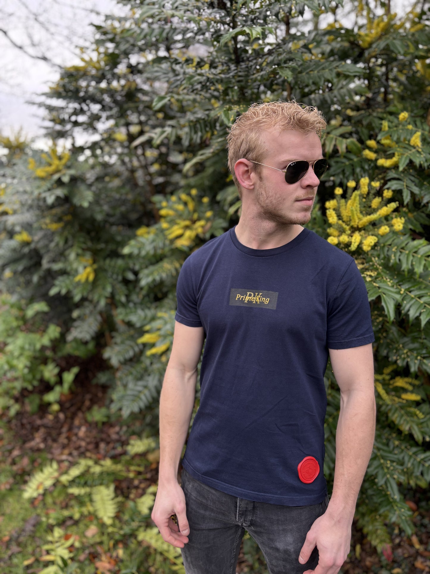 Prime T-shirt Navy Blauw